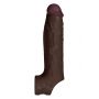 SHAFT SHEATH MODEL F 6.9 INCH LIQUID SILICONE SLEEVE MAHOGANY - 2