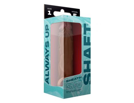 SHAFT SHEATH MODEL F SIZE 1 7.8 INCH LIQUID SILICONE SLEEVE OAK - 4