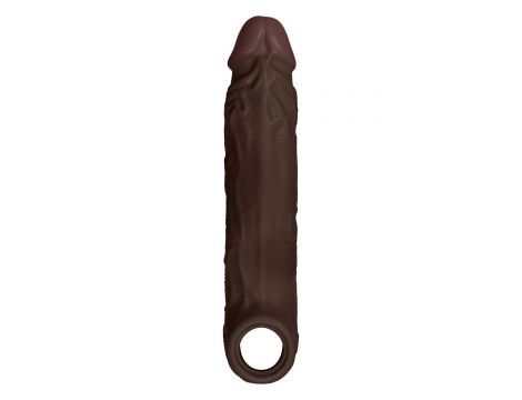 SHAFT SHEATH MODEL F SIZE 1 7.8 INCH LIQUID SILICONE SLEEVE MAHOGANY - 3