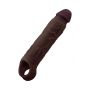 SHAFT SHEATH MODEL F SIZE 1 7.8 INCH LIQUID SILICONE SLEEVE MAHOGANY - 2