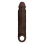SHAFT SHEATH MODEL F SIZE 1 7.8 INCH LIQUID SILICONE SLEEVE MAHOGANY - 4
