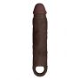 SHAFT SHEATH MODEL F SIZE 1 7.8 INCH LIQUID SILICONE SLEEVE MAHOGANY - 5