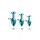 NIXIE METAL BUTT PLUGÂ TRAINERÂ SET, BLUE METALLIC