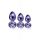 NIXIE METAL BUTT PLUGÂ TRAINERÂ SET, PURPLE METALLIC