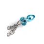 NIXIE METAL BUTT PLUG & FURRY HANDCUFF SET, MEDIUM,Â BLUE METALLIC - 3