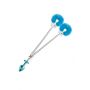 NIXIE METAL BUTT PLUG & FURRY HANDCUFF SET, MEDIUM,Â BLUE METALLIC - 6