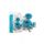 NIXIE METAL BUTT PLUG & FURRY HANDCUFF SET, MEDIUM,Â BLUE METALLIC