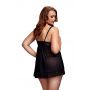 SHEER BABYDOLL W/OPEN CUP BRA PANT, XL - 6