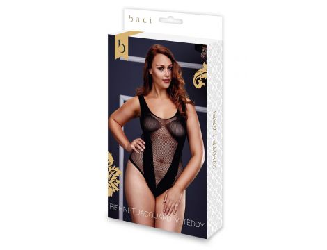 FISHNET JAQUARD V TEDDY, XL - 4
