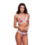 WHITE FLORAL & LACE BRA SET, S/M - 4