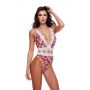 WHITE FLORAL & LACE TEDDY, S/M - 2