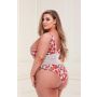 WHITE FLORAL & LACE TEDDY, XL - 4