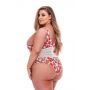 WHITE FLORAL & LACE TEDDY, XL - 3