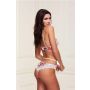 WHITE FLORAL & LACE BRA SET, M/L - 5