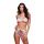 WHITE FLORAL & LACE BRA SET, M/L