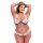 GREY FLORAL & LACE BRA SET, XL