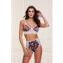 GREY FLORAL & LACE BRA SET, M/L - 4