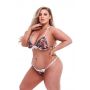 GREY FLORAL & LACE BRA SET, XL - 2