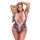 GREY FLORAL & LACE TEDDY, XL
