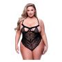 SEXY STRAPPY LACE TEDDY BLACK, QUEEN - 3