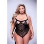 SEXY STRAPPY LACE TEDDY BLACK, QUEEN - 5