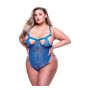 SEXY STRAPPY LACE TEDDY BLUE, QUEEN - 3