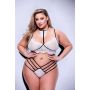2PC STRAPPY LACE BRA & PANTY SET BLACK, QUEEN - 3