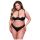 BACI 2PC SEXY QUARTER CUP BRA & GSTRING SET BLACK, QUEEN