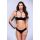 BACI 2PC SEXY QUARTER CUP BRA & GSTRING SET BLACK, M/L