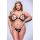 BACI 2 PCS PEEK-A-BOO BRA & CROTCHLESS G-STRING SET BLACK , Q