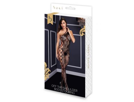 BACI OFF THE SHOULDER BODYSTOCKING BLACK, OS - 4