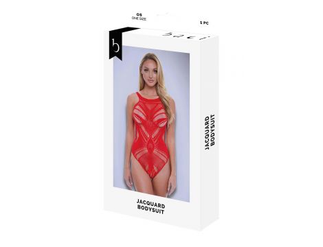 BACI JACQUARD BODYSUIT RED, OS - 5