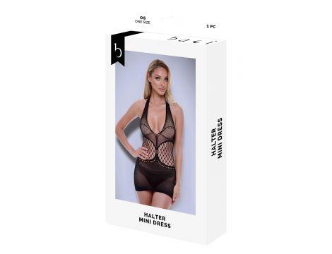 BACI HALTER MINI DRESS BLACK, OS - 4