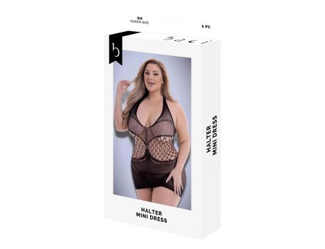 BACI HALTER MINI DRESS BLACK, QUEEN - 4