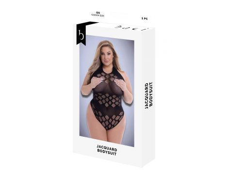 BACI JACQUARD BODYSUIT BLACK, QUEEN - 2