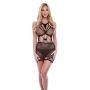BACI DIAMONTE NET MINI DRESS BLACK, OS - 4