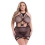 BACI DIAMONTE NET MINI DRESS BLACK, QUEEN - 3