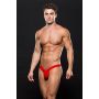 MICROFIBER LOWRISE ZIP THONG RED, L/XL - 2
