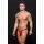 MICROFIBER LOWRISE ZIP THONG RED, L/XL