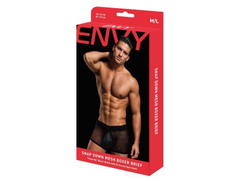 ENVY SNAP DOWN MESH BOXER BRIEF BLACK, L/XL - 5