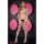 LAPDANCE 3 PCSS CROP TOP G-STRING & THIGH HIGH SET GREY, OS