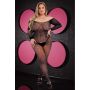 LAPDANCE LONG SLEEVE LACE BODYSTOCKING BLACK, QUEEN - 2
