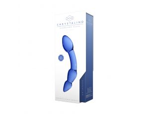 Szklane dildo Chrystalino Superior niebieskie 18 cm