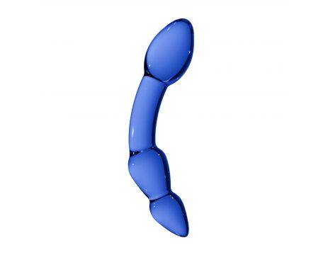 Szklane dildo Chrystalino Superior niebieskie 18 cm - 3
