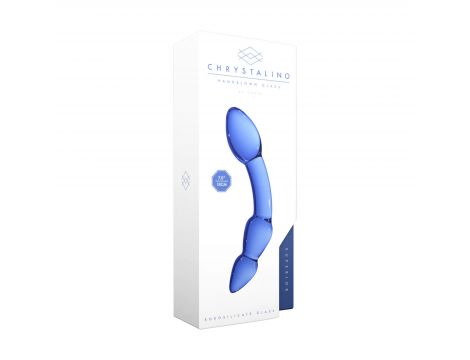 Szklane dildo Chrystalino Superior niebieskie 18 cm - 2