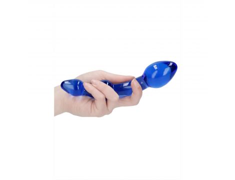 Szklane dildo Chrystalino Superior niebieskie 18 cm - 6