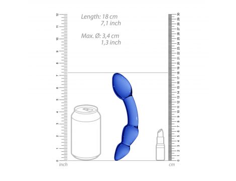 Szklane dildo Chrystalino Superior niebieskie 18 cm - 9