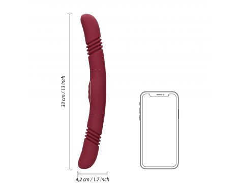 Wibrator dwustronny z pchnięciem Loveline 10 funkcji - 7