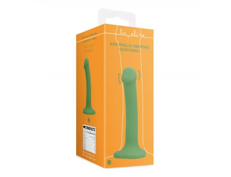 Małe wibrujące dildo silikonowe Loveline leśnozielone 16,5 cm - 4