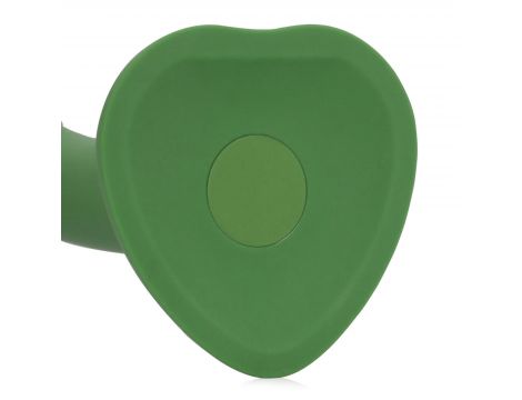 Małe wibrujące dildo silikonowe Loveline leśnozielone 16,5 cm - 6